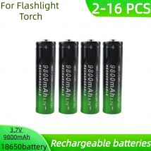 Nowa bateria 18650 z szybkim ładowaniem 2025, wysoka jakość, 9800mAh, 3.7V, bateria litowo-jonowa 18650, bateria do ładowania latarki