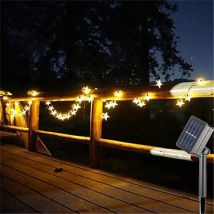 Luci Solari a LED a Forma di Stella, Ghirlande Luminose per Giardino, Decorazioni Natalizie e Matrimoniali per Esterni