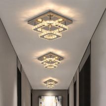 Plafoniere a incasso in cristallo plafoniere a LED lampadario quadrato rotondo lampada da soffitto per cucina corridoio Foyer