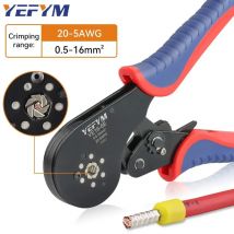 Ferrulen-Crimp werkzeug, selbst einstellende Sechskantdraht-Crimp zange ye 16-6e für awg 20-5 (0,5-16mm ²), Ratschendraht-Crimp werkzeug
