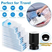 2024 Upgrade wieder verwendbarer Vakuum-Aufbewahrung beutel mit Universal pumpe für Kleidungs reise Vakuum ier kompression beutel Platzsparende Beutel