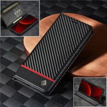 Kohle faser Flip Wallet Handy hülle für Xiaomi 13t 12t 11t 11 lite poco x5 x4 x3 Pro Halter Abdeckung Redmi Note 12 12s 11s 11 Pro