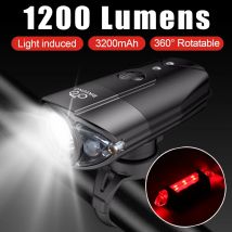 BIKEONO Luce per bicicletta Accessori per bici Faro Fanale posteriore a LED Torcia ricaricabile USB Lanterna da ciclismo MTB per lampada da bicicletta