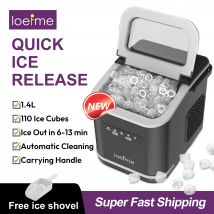 Loefme Macchina per il ghiaccio elettrica Macchina per cubetti di ghiaccio professionale Proiettile di pulizia automatica portatile Macchina per la produzione di blocchi di ghiaccio rotondi Bar