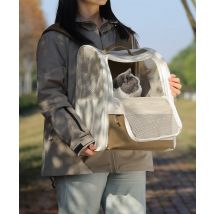 wakytu Kompakter Katzenrucksack, atmungsaktives Mesh-Design – tragbarer Reiserucksack für Katzen, Hunde und kleine Haustiere