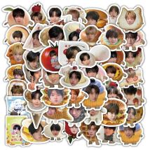 60pcs KPOP NCTWISH Men Group Food Avatar Creative Stickers DIY Decorative Handbooks Waterproof Mobile Phone Stickers Fans Gift