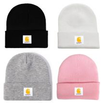 Unisexowa czapka dziergana z wełny, typu beanie, dla kobiet i mężczyzn, elastyczna, modna, z ochroną na uszy, czapka typu pullover.