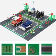 Stadt Street View Straße Grundplatte Bausteine 32*32 Punkte Blöcke DIY Spielzeug Parkplatz Fußball Basketballplatz Mini ziegel