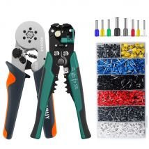 Wire Stripper Pliers,Wire Crimper Tool Set with Connectors Kit-Ratcheting Crimping Pliers for Terminals，Electrician Repair Tool