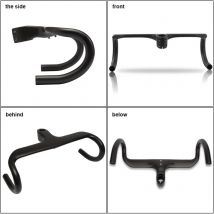 Kein Logo Vollcarbon-Rennradlenker 1-1/8 Zoll 400/420/440 mm Rennradzubehör Ultraleichte Drop Bar mit Fahrradvorbau