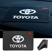 Car Logo Non Slip Mat Auto Dashboard Sticky PVC Pad For Toyota Corolla Land Cruiser Rush Fortuner Auris Prado Highlander Super V