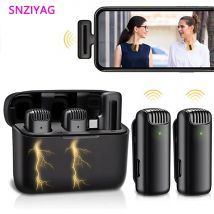 Wireless Lavalier-mikrofon Lade Fall Mic Tragbare Audio Video Aufnahme für iPhone Android Kamera