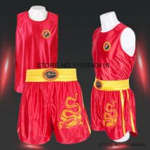 Boxshorts Shirt Männer Frauen Kinder Drachen Muay Thai Shorts Singlet Sanda Kampfsport MMA Kleidung Grappling Kickboxen Hosen