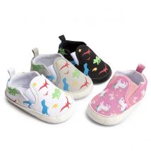 Meckior Frühling Herbst Säugling lässig Leinwand Schuhe Einhorn Dinosaurier Baby Jungen Mädchen Schuhe rutsch feste weiche Baumwolle Sohle Krippe Schuhe