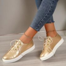 Sommer Weiß Frauen Schuhe Mode Runde Kappe Plattform Schuhe Plus Größe Casual Sneakers Lace Up Wohnungen Frauen Slip auf Tennis Schuhe
