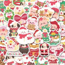10/30/50/100 Stück lustige süße Weihnachtstiere Graffiti Aufkleber wasserdicht Aufkleber Laptop Notebook Telefon Kawaii Dekoration Aufkleber