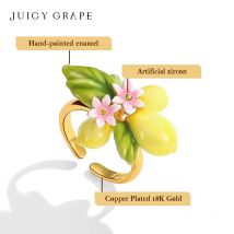 JUICY GRAPE Luxus-Blumen-Halskette für Damen, handgefertigter feiner Emaille-Schmuck, perfektes Geschenk für Party, Weihnachten, Hochzeiten, Geburtstag