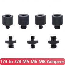 Aluminum Alloy 1/4 to 3/8 M5 M6 M8 Male to Female Conversion Thread Screws Tripod Screw Mount Adapter For