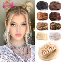 LM Panini per capelli da donna Chignon ricci sintetici Ombre Artiglio Capelli Panini disordinati Updo Clip per artiglio nel parrucchino per le donne