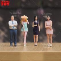 1/64 1/87 1/43 1/24 1/18 Scale Modern People Fashionable Ladies Gentleman 3D Print Female Male Scene Props Figures Model Toy