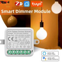 Tuya wifi & zigbee smart dimmer schalter modul 2 wege dimmbarer lichtsc halter app fernbedienung arbeiten mit alexa google home
