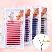 MARIA Y Shaped Lash Brown Eyelash Blue YY Type Purple Lashes Extension Pink Wholesale Makeup Soft Black Cilia Supplier
