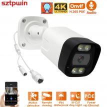 XMEYE 8MP 4K 2.8MM obiettivo POE Wired IP ONVIF H.265 Registrazione audio CCTV Face Detection Impermeabile IP66 Videocamera di sicurezza esterna