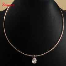 Smyoue 3/4/5 CT oval geschliffene Moissanit-Anhänger-Halskette für Damen und Herren, Lab-Diamant, klassische Solitärkette aus echtem 925er-Sterlingsilber
