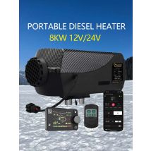 8KW Diesel Heater Bluetooth APP&24H Timing 12V&24V Diesel Air Heater Rapid Heating Night Heater For Home Truck Boat Garage Tent