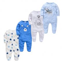 3/4 części dużo Kavkas Baby Boy Rompers Newborn Cotton Girls Clothes Long Sleeve Summer Soft Jumpsuit O-neck 0-12m Onesie Clothing