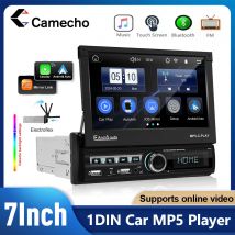 Camecho 7 "autoradio retrattile automatico 1 Din Stereo Wireless CarPlay Android Auto Mirrorlink Bluetooth 1Din lettore multimediale per auto