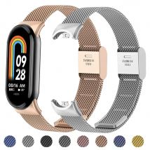 Mesh-Edelstahlarmband für Xiaomi Mi Band 8 Smart Metallarmband Ersatzzubehör Armband Miband 8 Smartwatch