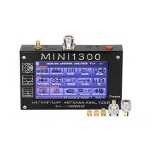 Analizzatore di antenna Mini1300, analizzatore di antenna UHF VHF da 4,3 pollici 0,1-1300 MHz ANT/SWR/TDR/DSP Generatore di segnale RF Rete vettoriale