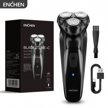 ENCHEN Blackstone-C Rasoio elettrico rotante 3D Tipo-C Ricarica rapida con trimmer di precisione POP-UP e blocco di sicurezza
