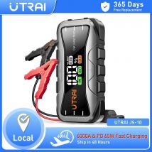 UTRAI 27000mAh Car Jump Starter Power Bank 6000A Car Booster Auto Awaryjne urządzenie rozruchowe