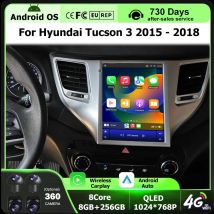 QLED Schermo Autoradio Lettore Video Multimediale di Navigazione GPS Per Hyundai Tucson 3 2015-2018 Android 16 Auto Carplay BT DSP 9.7''