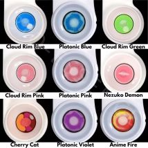 Bio-essence Halloween Cosplay Farbkontaktlinsen für Augen Anime Zubehör Blaue Linse Yahiro Nene Linsen Rosa Linsen