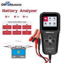 OBDResource Tester batteria per auto 6V 12V 24V 100-2000CCA Rilevatore di tensione Controlla carica Tester Scanner Strumento per auto Camion Moto