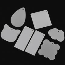10 stücke transparente Acryl scheibe Plexiglas leere Scheibe für Vinyl Handwerk Schmuck herstellung