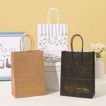 5/10 stücke Ramadan Süßigkeiten Taschen Eid Mubarak Party Favor Stern papier Geschenk Tasche Ramadan Kareem Islamischen Muslimischen Eid Al Fitr party Behandeln Tasche