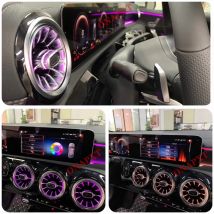 Car 64-color Ambient Light Lamp For Benz A/CLA class Synchronized With Light LED Atmosphere Turbine Air Vent W177 W118