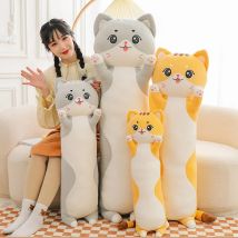 110 cm riesiges süßes großes Gesicht Katze Plüschkissen Kuscheltiere Gelbes Kätzchen Plüschtiere Kinderspielzeug Weiches Schlafkissen Wurfkissen