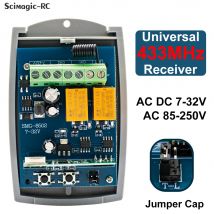 433,92 MHz Universal Garagentor Empfänger Fernbedienung Controller Schalter 12 V 24 V 110 V 220 V 230 V Relais 2CH Momentary Toggle