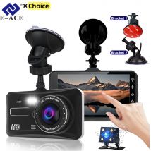 Dashcam 24H Touch Night Vision FULL HD 1080P Kamera przednia i tylna 4,0 cala CAR DVR Mirror Cyfrowy rejestrator wideo Dvr Black Box