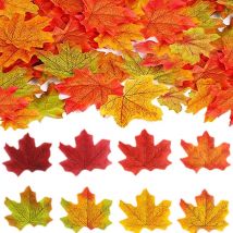 100 Stück künstliche Seide Ahornblatt Herbst gefälschte Blatt Rebe Girlande für Thanksgiving Halloween Hochzeits feier Dekor Weihnachts kranz