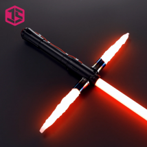 Miecz świetlny JS Xenopixel Kylo Ren, miecz Jedi Neopixel z metalową rękojeścią, laserowy miecz do cosplayu, ciężki miecz do sparingów, świecące zabawki do cosplayu