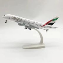 20CM A380 Emirates Airline 1:400 Airbus Alloy Aircraft Model Die-cast Airplane Model with Wheel Stand Collectible Display Model