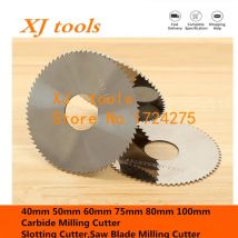 1 pz 40mm 50mm 60mm 75mm 80mm 100mm, fresa in metallo duro, fresa per scanalatura, fresa per lama di sega, strumento per perno di fresatura del tornio