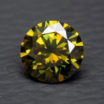 Moissanite Olive Color Round Cut Colored Gemstones Lab Grown Diamond  Diy Charms Making Jewelry with Certificate