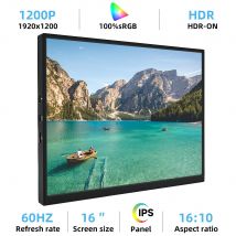 ZSUS 16 "Monitor portatile 100% sRGB 1200P IPS Display per computer da gioco da viaggio per Steam Deck Laptop Switch PS4 PS5 Xbox